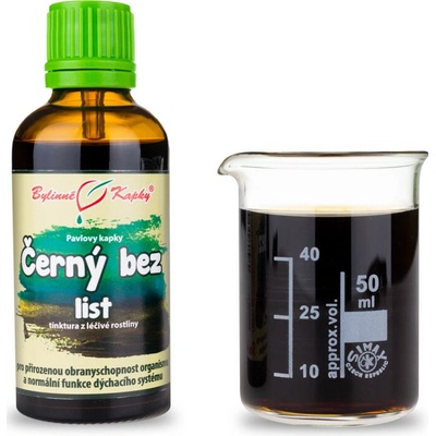 Baza čierna list kvapky tinktúra 50 ml