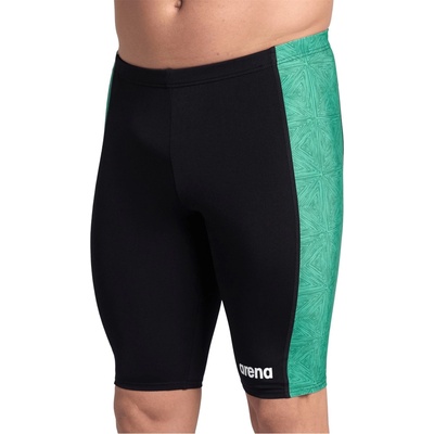 arena Men's Abstract Tiles Chlorine Resistant UV Protection Eco-Friendly Jammers - Black Green