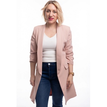 Italy fashion dámské dlouhé sako SCARLET Červená