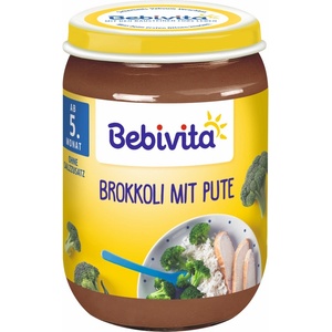 Bebivita Ястие Bebivita - Броколи с пуешко месо, 190 g (1730) - baby