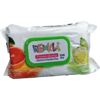 Renkli мокри кърпи 100бр, Грейпфрут