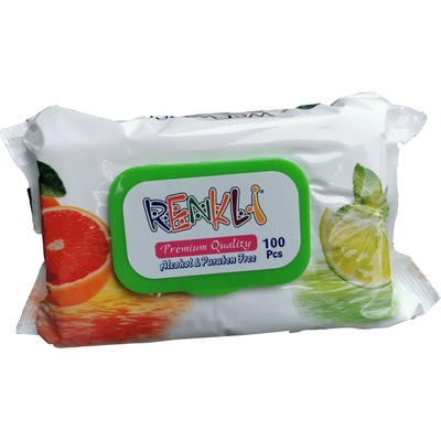 Renkli мокри кърпи 100бр, Грейпфрут