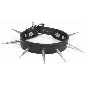 Leather & steel fashion гривна Sharp Spike - LSF1 104
