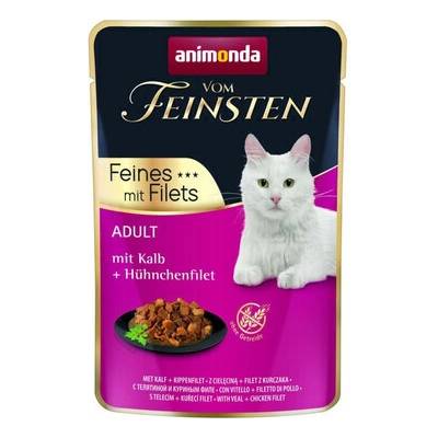 ANIMONDA Vom Feinsten Fines s filetmi Adult Teľacina a kurací filet mokrá strava 85 g