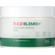 Dr.G Red Blemish Clear Quick Soothing Pads upokojujúce pleťové tampóny 70 ks/130 ml