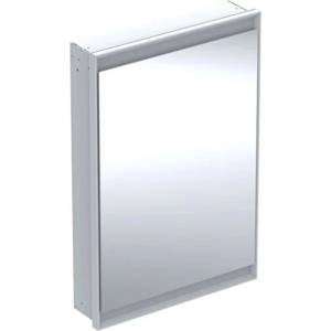 Geberit ONE - Шкаф огледало с LED осветление, 60х90х15 см, панти отдясно, вградено, алуминиево 505.801. 00.1 (505.801.00.1)