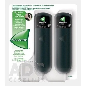 Nicorette Spray 1 mg/dávka aer.ora.2 x 13,2 ml/150dávok