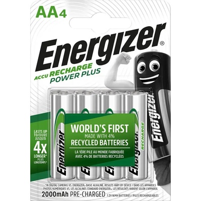 Energizer БАТЕРИЯ ENERGIZER RECHERGEABLE POWER PLUS AA HR6/4 2000mAh (417019)