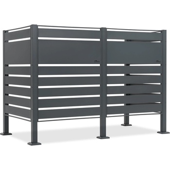 CoverTech Корпус за 2 контейнера за отпадъци с вместимост 120 л или 240 л Halen CoverTech антрацит (CT093)