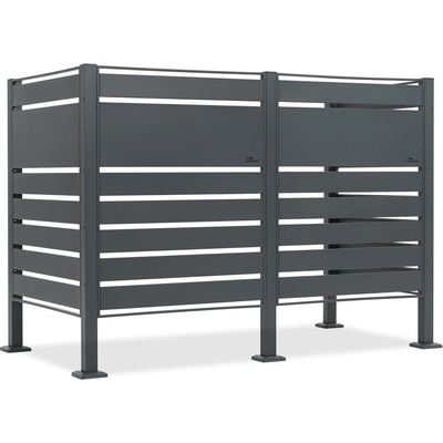 CoverTech Корпус за 2 контейнера за отпадъци с вместимост 120 л или 240 л Halen CoverTech антрацит (CT093)