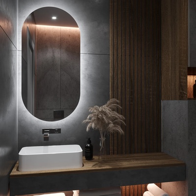 Daramio Атипични огледало с LED осветление G3 50x100 cm