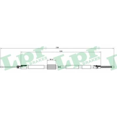 Ťažné lanko, parkovacia brzda LPR C0003B
