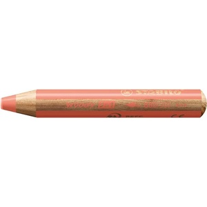 STABILO Цветни моливи, кръгли, плътни, STABILO "Woody 3 в 1 Pastel", пастелно червено 880/301 (880/301)