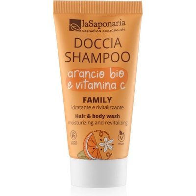 laSaponaria Sprchový gel a šampon 2v1 s BIO pomerančem a vit. C pro celou rodinu 30 ml – Zbozi.Blesk.cz
