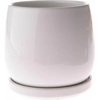 Casa de Engel Керамичен саксиер с подложка, бял, 0/12 Casa de Engel | Lilav | Home | UNI