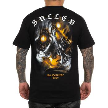 Image 1 of SULLEN мъжка тениска sullen - fire skull - ЧЕРЕН - scm3784_bk