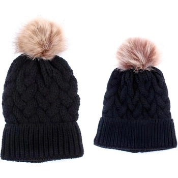 HARAHU Шапки Мама и дете - Черна kp21555 (21555)