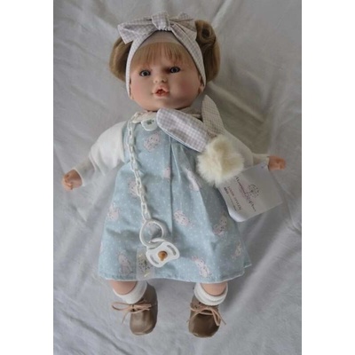 Marina & Pau Petite Bunny holčička Albína v šatech se zajíčkem 40 cm