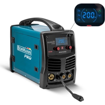 Bormann Електрически инверторен телоподаващ апарат с аксесоари Bormann Pro BIW1310, MIG/MAG, MMA, LIFT TIG, 230 V, 200 A (061991) (061991)