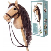 HOPPIHORSE kůň na tyči hobby horse velikost A4 béžový