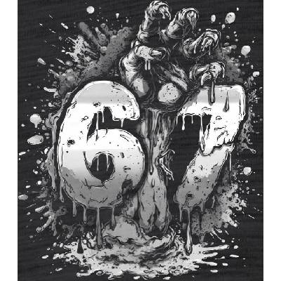 123TRIKO termoska Six Seven, Zombie, bílý tisk 500 ml