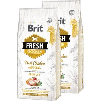 Brit Dog Fresh Chicken & Potato Adult Great Life 2 x 12 kg