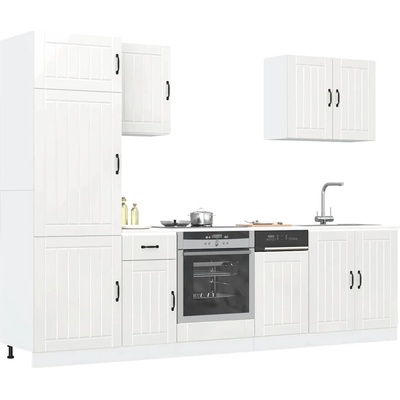 vidaXL Комплект кухненски шкафове от 7 части Lucca, инженерно дърво (3314773)