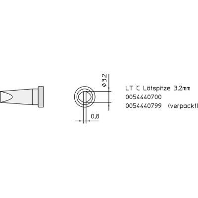 Weller LT-C spájkovací hrot dlátová forma, rovná Veľkosť hrotov 3.2 mm Obsah 1 ks