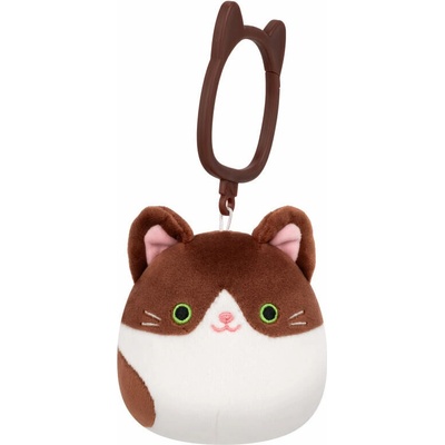 Prívesok na kľúče SQUISHMALLOWS Tmavohnedá mačka Glaudini