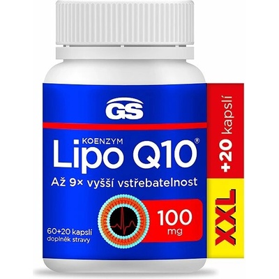 GS Koenzým Lipo Q10 100 mg XXL 60 + 20 kapsúl