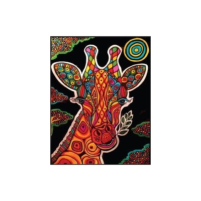 Velurová omalovánka ColorVelvet Žirafa 47x35 cm + 12 fixů