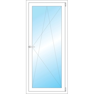 OKNA HNED Plastové okno 66x149 cm (660x1490 mm) bílé otevíravé a sklopné pravé