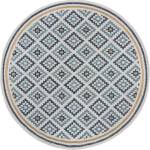 Flair Rugs Жълто-син кръгъл килим за открито и закрито ø 160 cm Zia Trellis - Flair Rugs (503119377459)