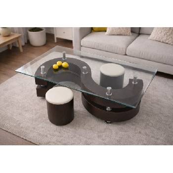 ЕВРОМАР Холна маса nina ii венге + 2 табуретки