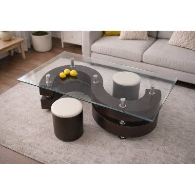 ЕВРОМАР Холна маса nina ii венге + 2 табуретки