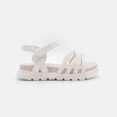 Mayoral Сандали блясък в бял цвят за мини момиче Mayoral с камъчета