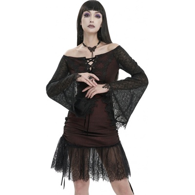 Devil Fashion šaty dámske Gothic Dark Red