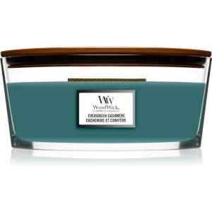 WoodWick Evergreen Cashmere ароматна свещ с дървен фитил (hearthwick) 453.6 гр