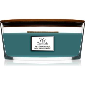 WoodWick Evergreen Cashmere ароматна свещ с дървен фитил (hearthwick) 453, 6 гр