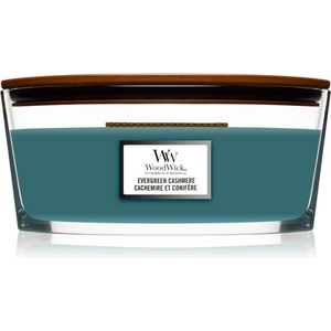 WoodWick Evergreen Cashmere ароматна свещ с дървен фитил (hearthwick) 453.6 гр