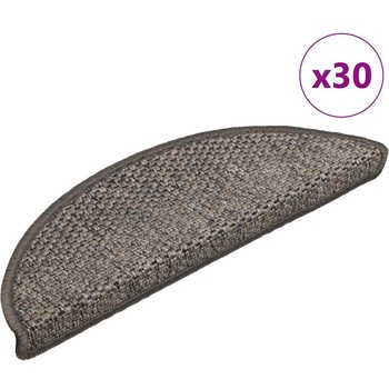 vidaXL Самозалепващи стелки за стълби сизал 30 бр 56x17x3 см (3365860)