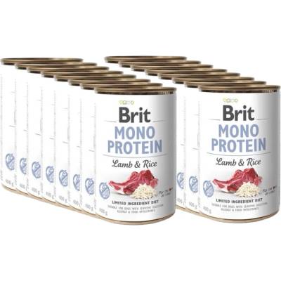 Brit mono protein агнешко месо и кафяв ориз 18x400г