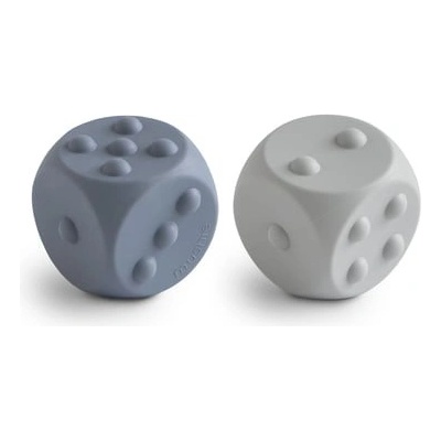 mushie Stiskací hrací kostky 2 ks Tradewinds/ Stone