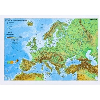 Európa fyzická/politická - podložka