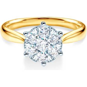 Image 1 of SAVICKI Годежен пръстен: двуцветно злато. диаманти