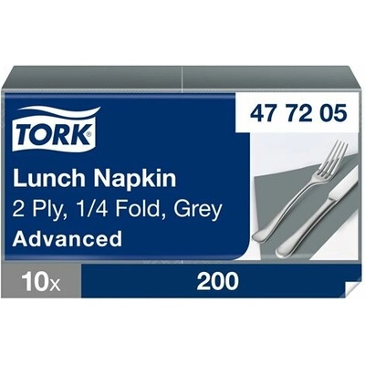 TORK 2vrstvová šedá servítka z celulózy 33x33 cm 250 ks 477205/PAK