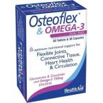 HEALTHAID Хранителна добавка за здрави стави+ Омега Промо 30+30табл, Health Aid Osteoflex & Omega-3 30 Tablets & 30 Capsules