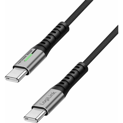 LogiLink CU0434 USB-C USB 3.2 Gen2x2 USB-C ® zástrčka 2m černý