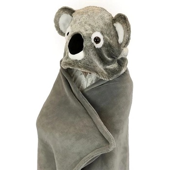 Cozy Noxxiez Koala hrejivá deka s kapucňou so zvieratkom a labkovými vreckami