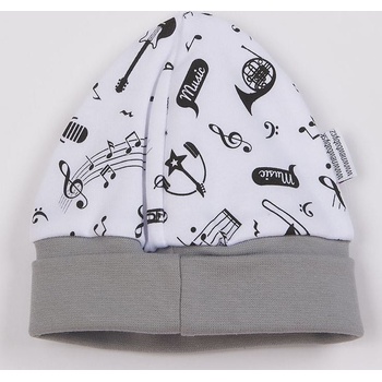 New Baby Dojčenská bavlnená čiapočka Music